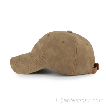 Açık Sahte deri beyzbol şapkası